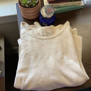 Free People Waffle Sweater